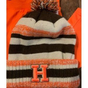 HOOTERS CUFFED KNIT BEANIE HAT W/Pom WINTER CAP